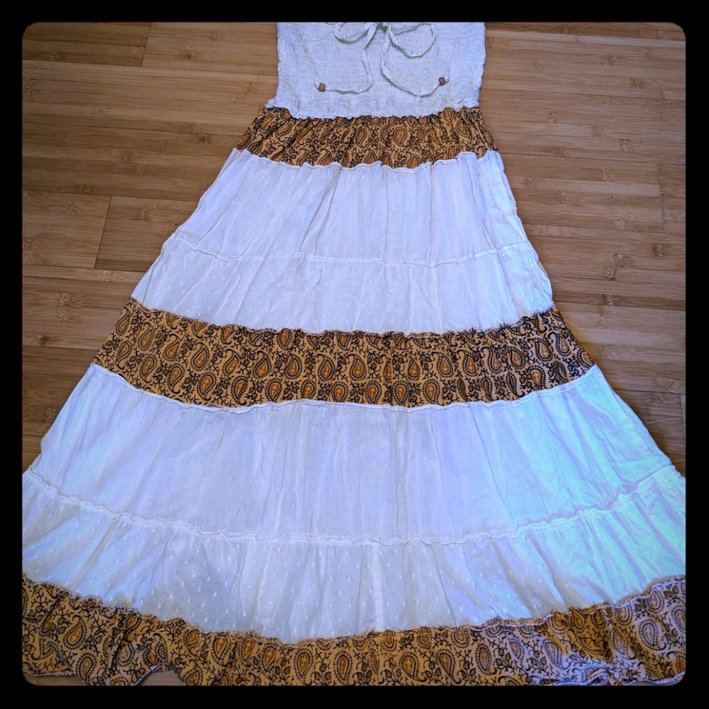 Strapless maxi dress